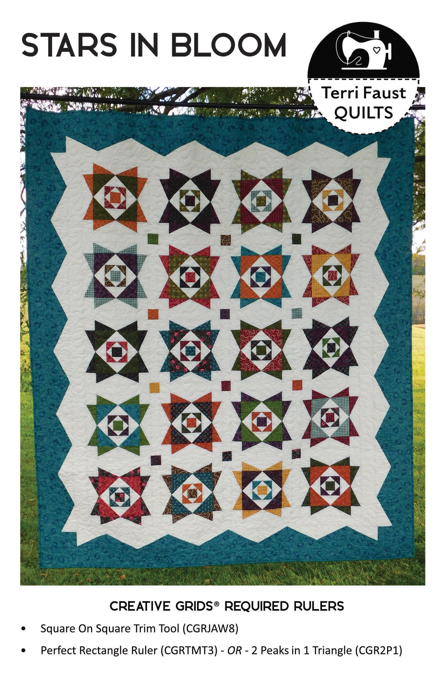 Stars In Bloom - PDF digital download quilt pattern